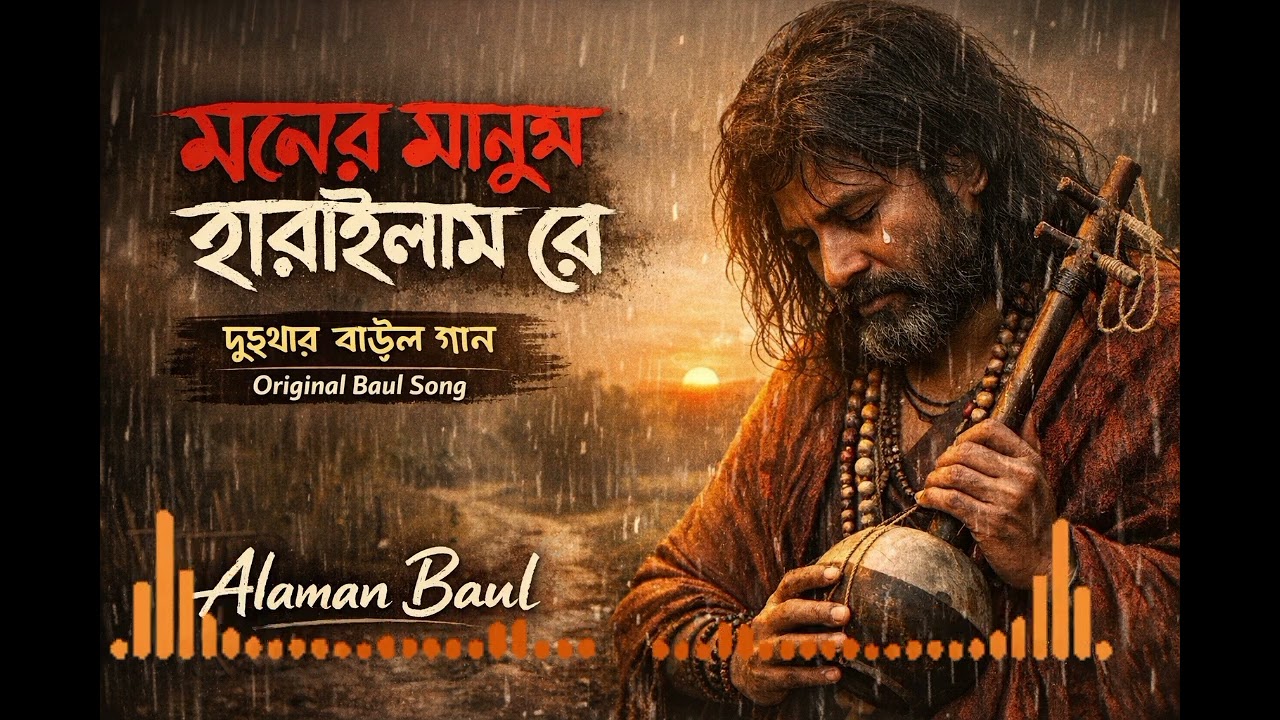 মনের মানুষ হারাইলাম রে | দুঃখের বাউল গান | Original Baul Song | Alaman Baul