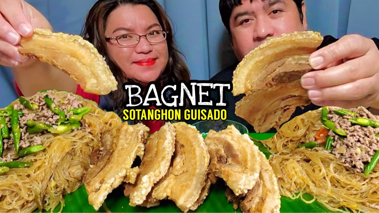 BAGNET Ilocos + SOTANGHON GUISADO MUKBANG