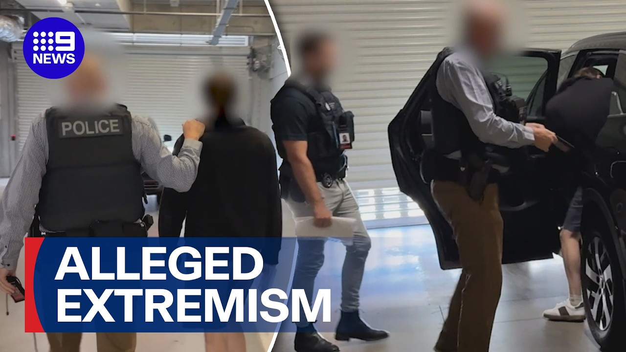 Man arrested at Perth Airport accused of possessing violent extremist material | 9 News Australia
