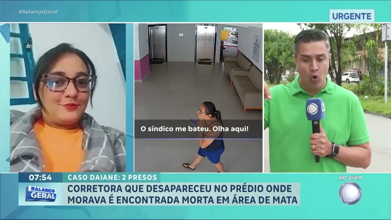 CORPO DE DAIANE É ENCONTRADO,SÍNDICO E FILHO SÃO PRESOS 