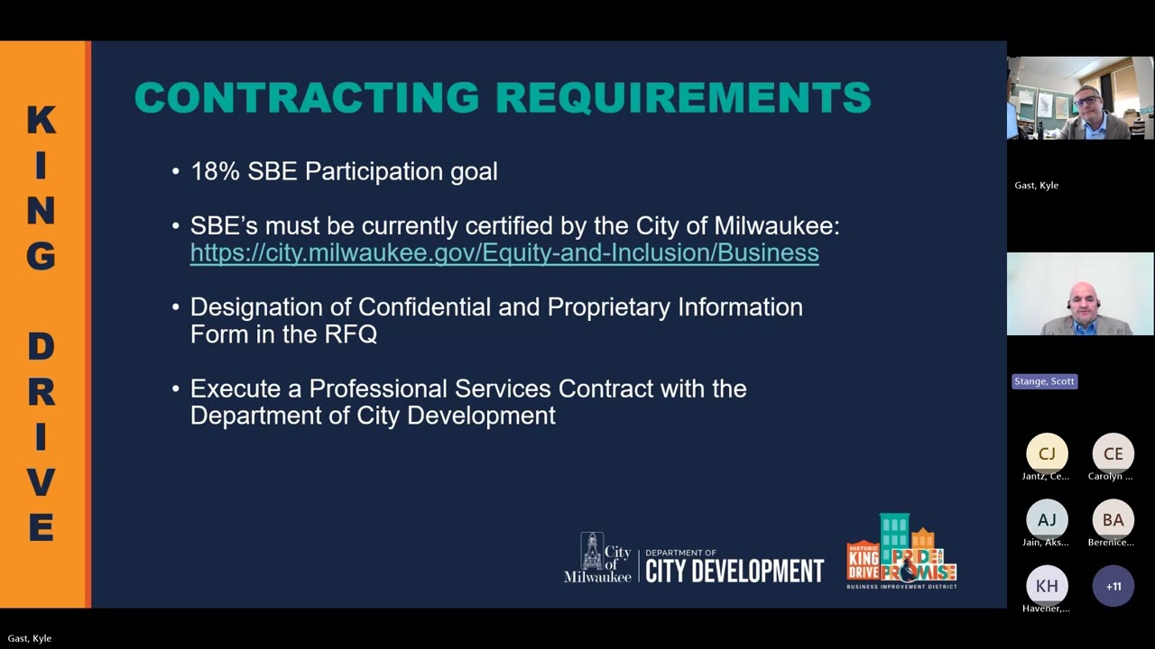 King Drive Corridor Plan RFQ Information Session