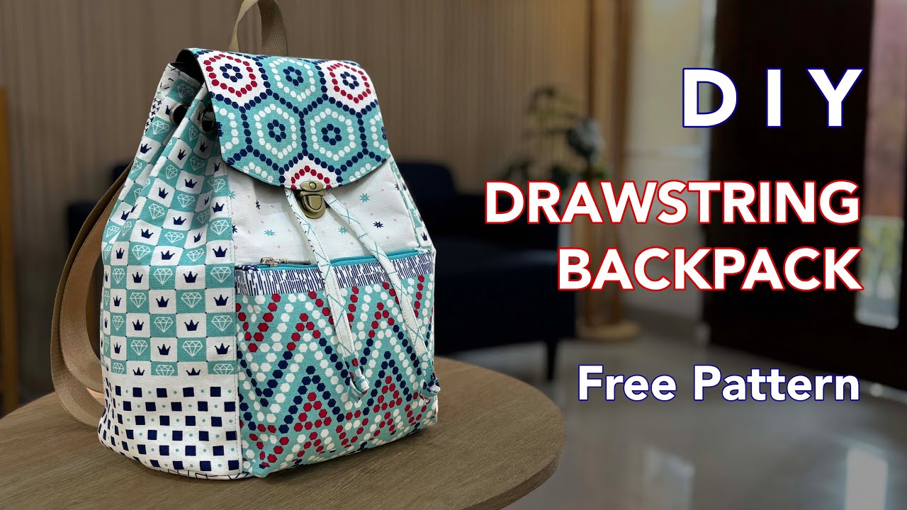 🎧 ASMR DIY Drawstring Backpack | Relaxing Sewing & Crafting Sounds ✨