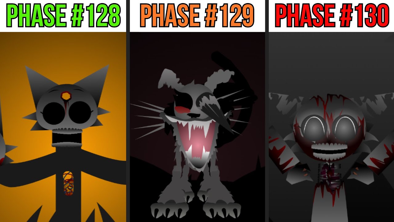Phase 128 VS Phase 129 VS Phase 130 in Incredibox Sprunki