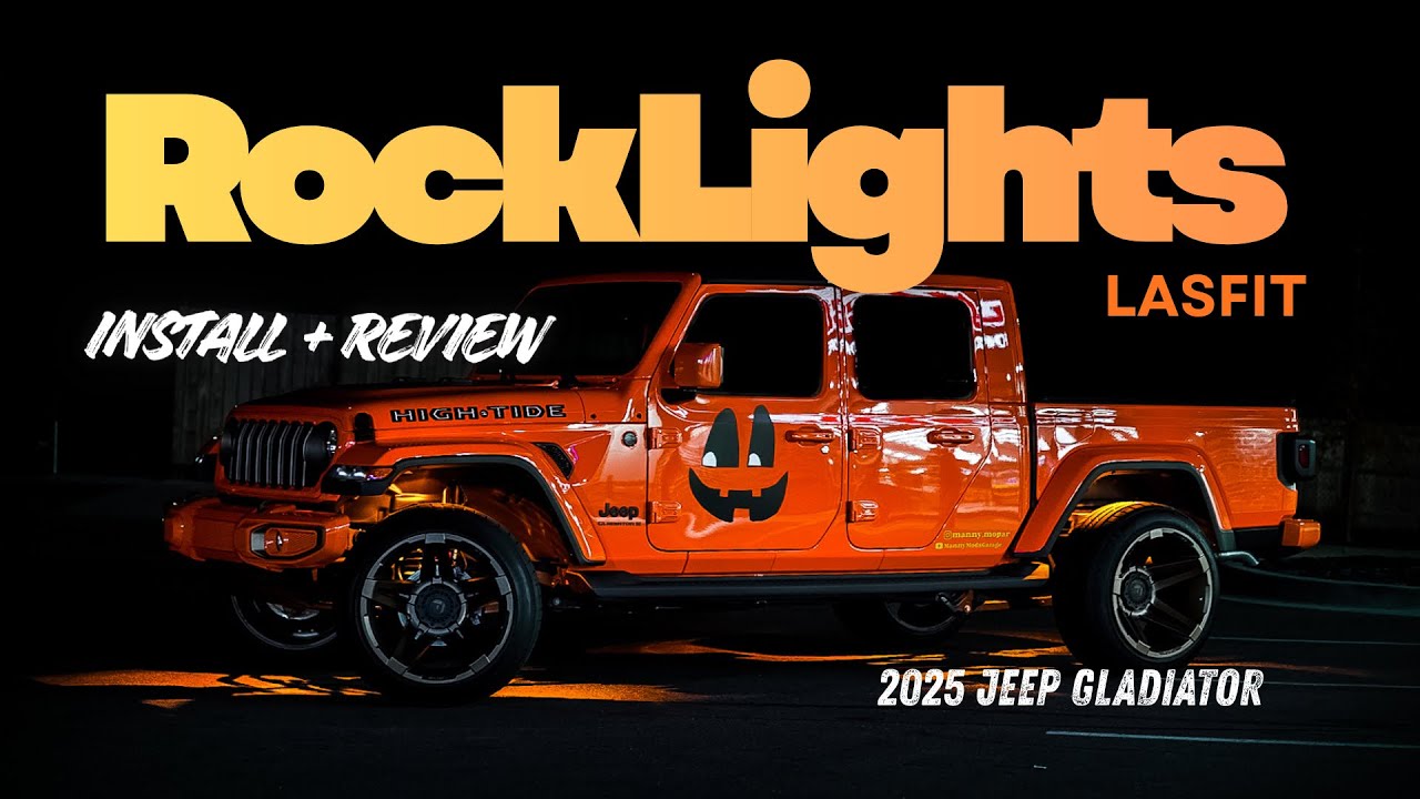 Внедорожные фары LASFIT ROAD на Jeep Gladiator 2025 года. Установка и обзор! #jeep #led #ledlights
