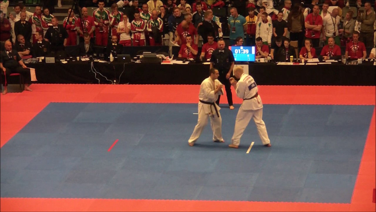 EC2017 Kumite Men +85 kg Simon Pålsson Sweden AKA Vs Valeri Dimitrov Bulgaria SHIRO
