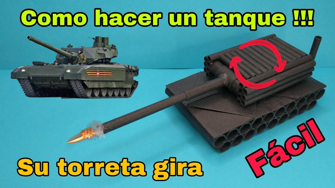 Cómo hacer un tanque de papel - Paper tank - ORIGAMI #art #origami #arte #papercraft #tutorial #tank