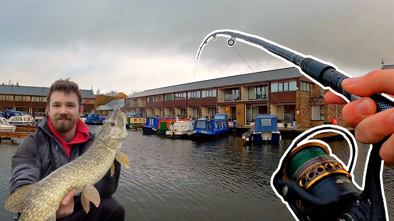 Pike Fishing a PRIVATE MARINA - Deadbaits catch an OLD FRIEND