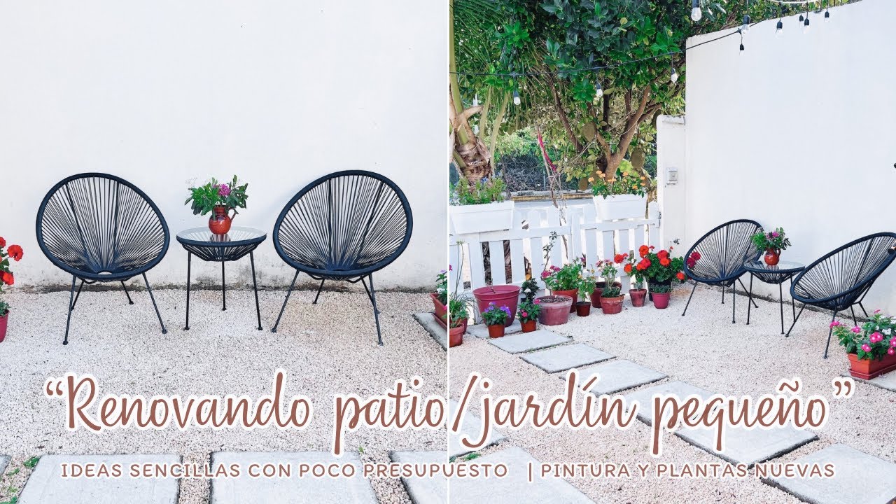 🪴🌺 TRANSFORMACI&Oacute;N PATIO PEQUE&Ntilde;O CON POCO PRESUPUESTO | PINTURA Y PLANTAS NUEVAS PARA MI JARD&Iacute;N 🪻🌸