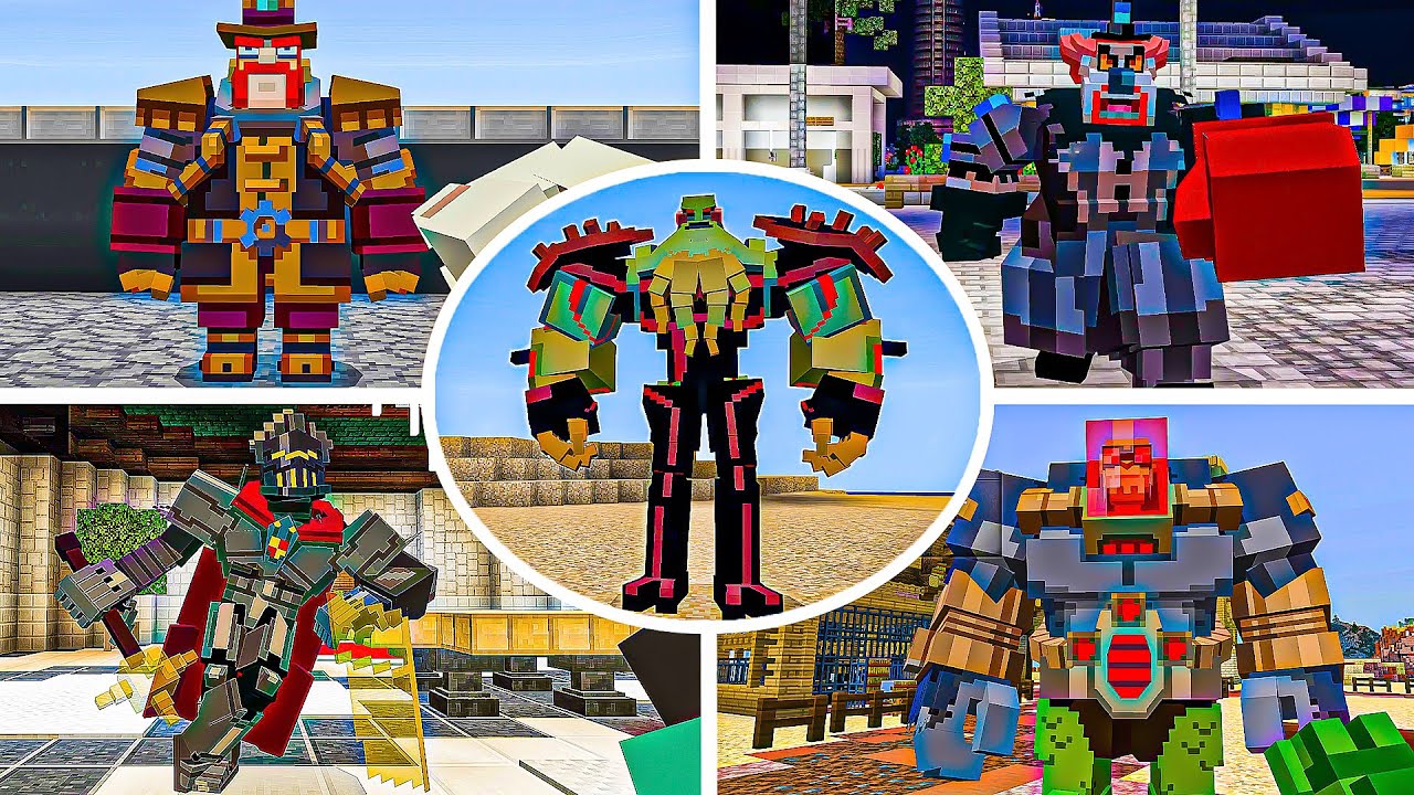 Minecraft x Ben 10 DLC - All Bosses Fight Gameplay
