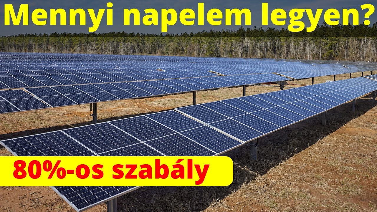 Mennyi napelem legyen? - 80%-os szabály (szigetüzem)