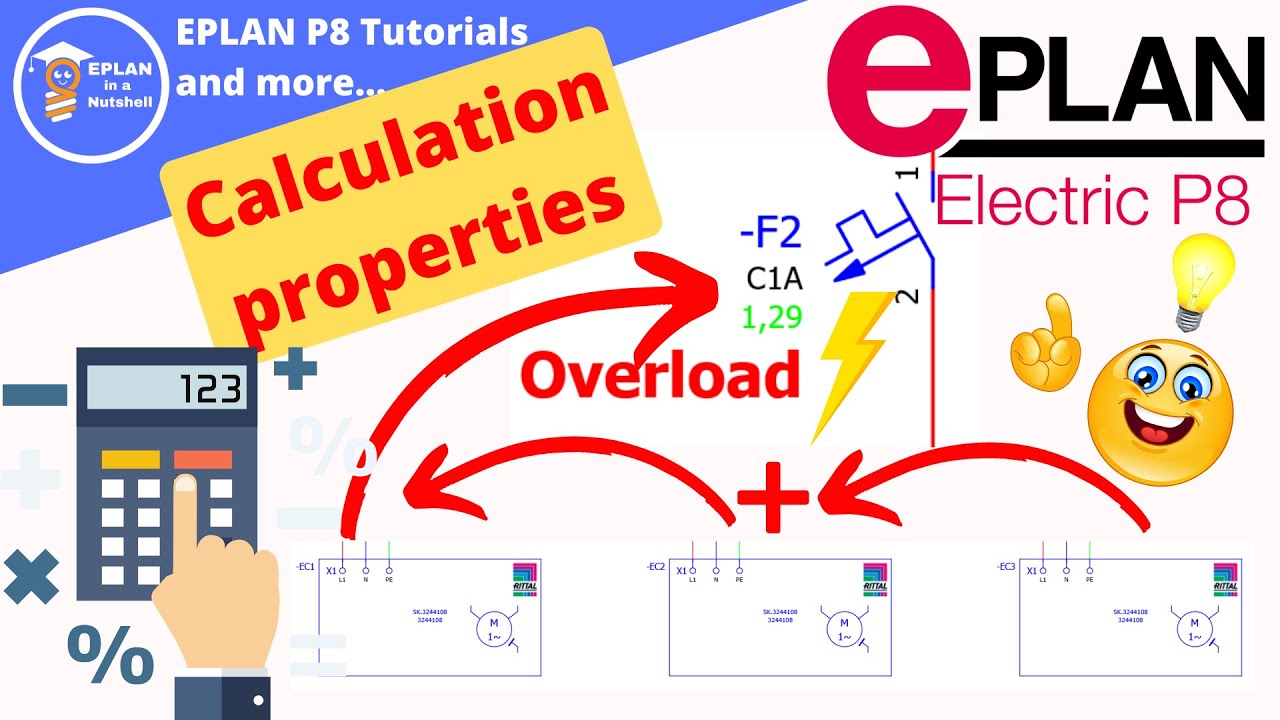 Total current calculation in EPLAN 2024. How to show the overload❓