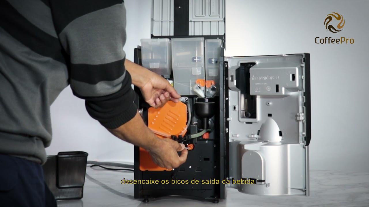 Como retirar o Grupo Micro da máquina de café multi-bebidas Rheavendors