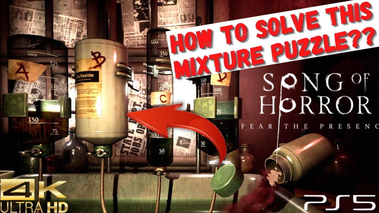 How to Solve the Mixture Puzzle in Song of Horror! (PS5 Gameplay with Erica Farber)