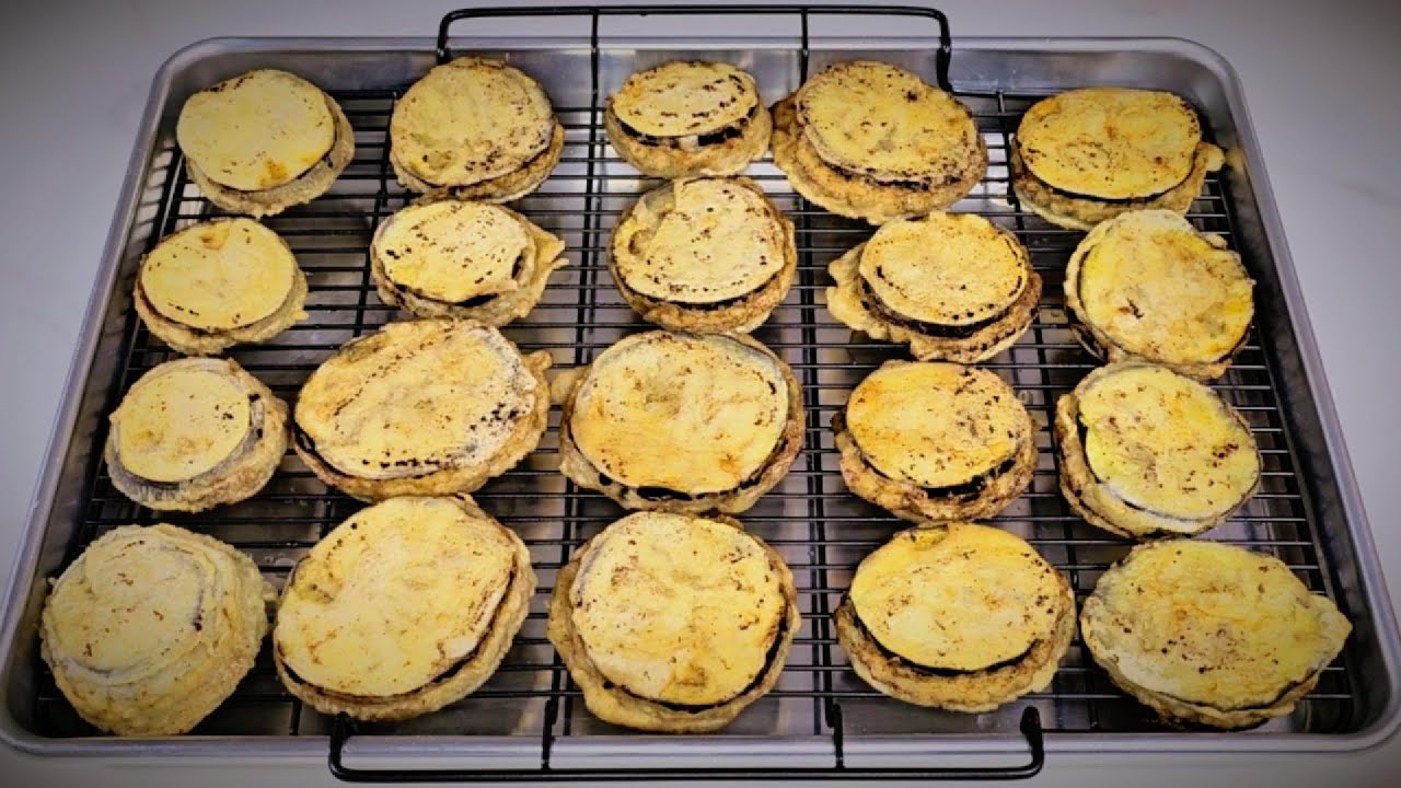 [104] Crispy Stuffed Eggplant Boxes: A Flavorful Delight! 🍆✨