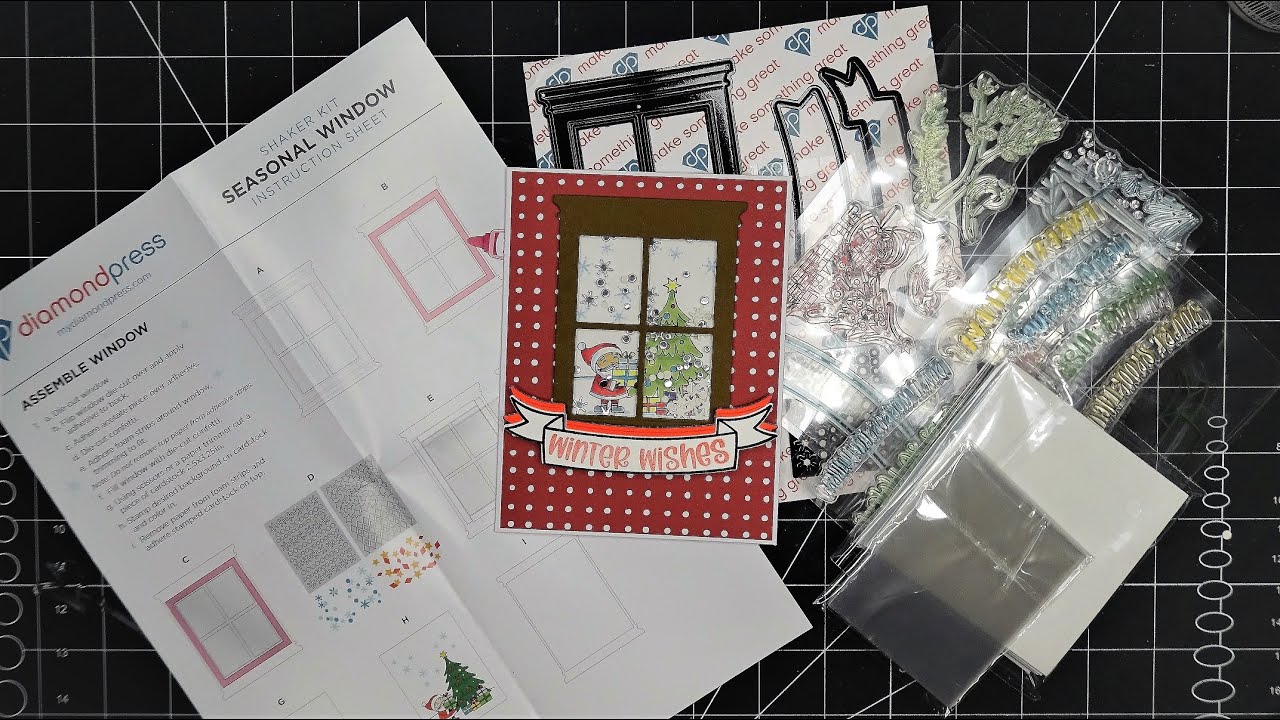 Diamond Press Seasonal Window Shaker Stamps & Dies Review Tutorial! Window Scenes for All Seasons!