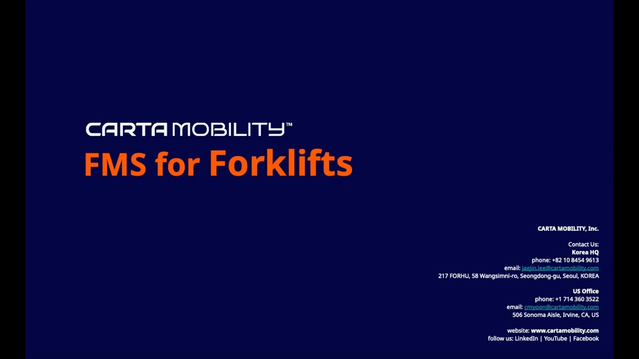 Carta FMS for Forklifts | Product Demo Video