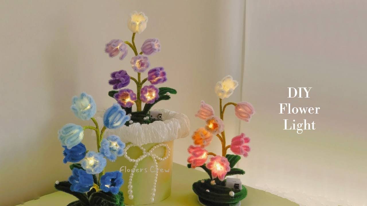 DIY Fower Lamp | How to Make Lily of the Valley Flower Light | Handmade Decoration Gift Idea