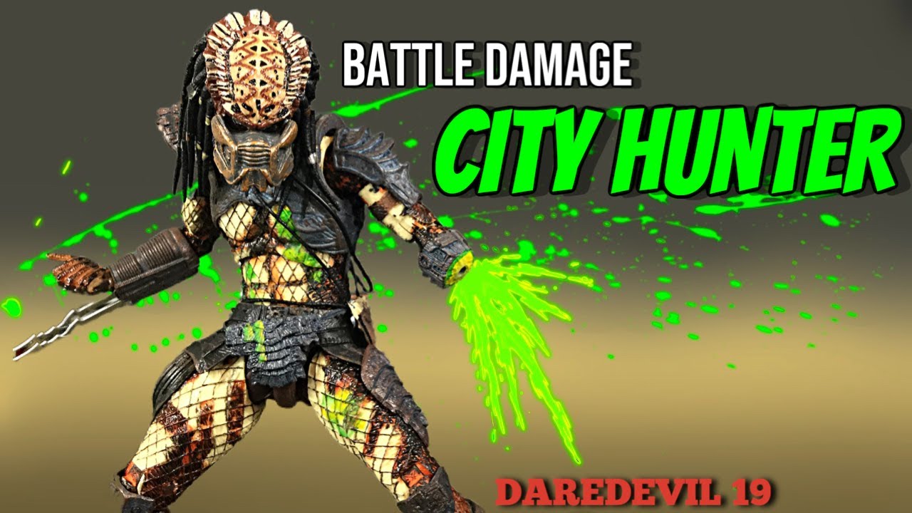 Neca Predator 2 Ultimate Edition BATTLE DAMAGE CITY HUNTER PREDATOR Action Figure Review