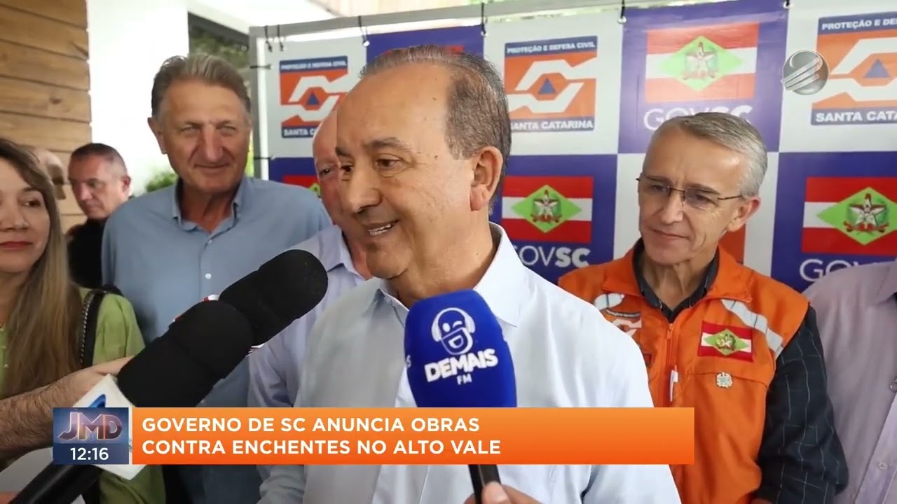 Governo de SC anuncia investimentos em contenção de cheias no Alto Vale