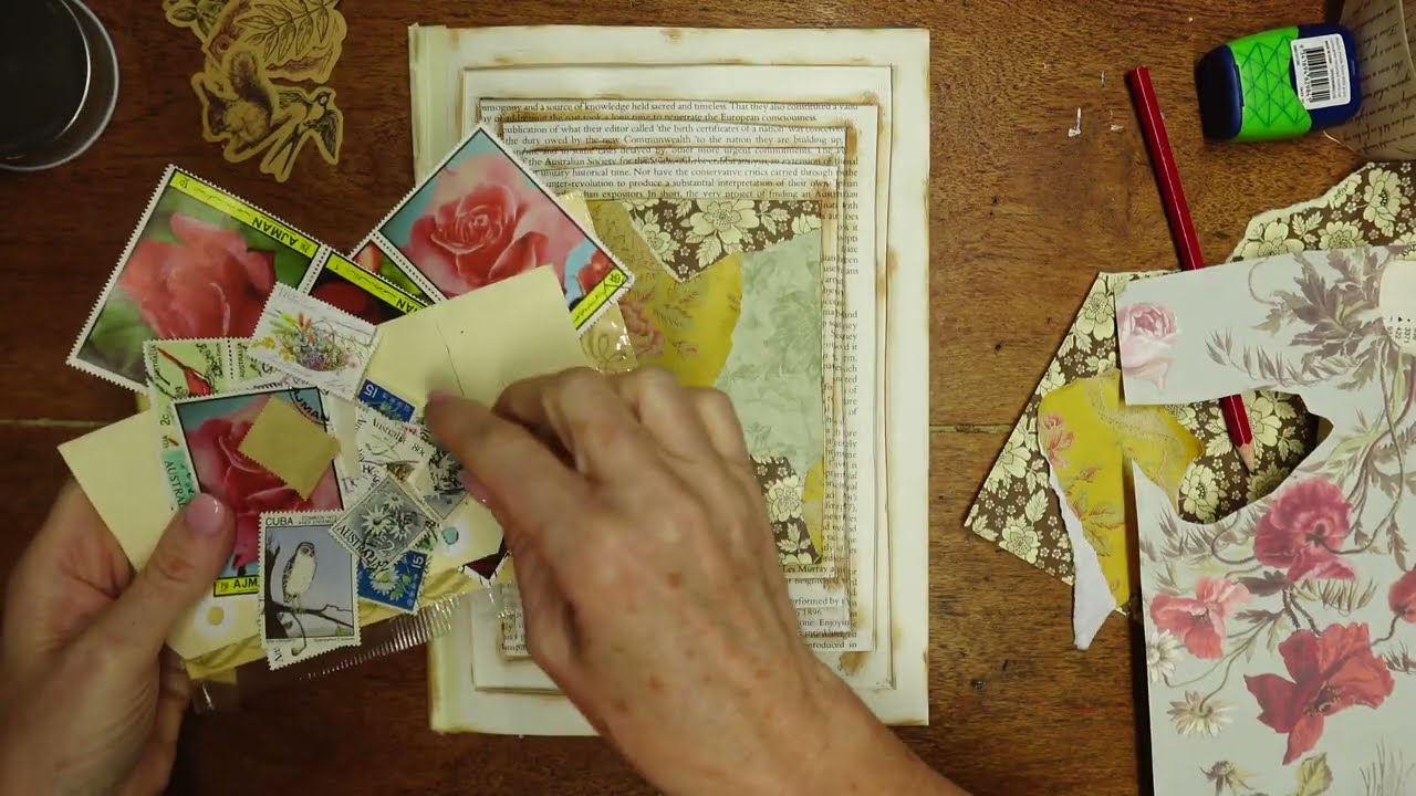 Ep 12 Anthology 🌿Cottage Garden Visitors | Vintage Junk Journal Layered Background
