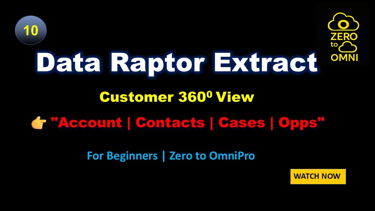 10 DataRaptor Extract use case - Customer 360 view | Account, Contacts, Cases & Opps in OmniStudio
