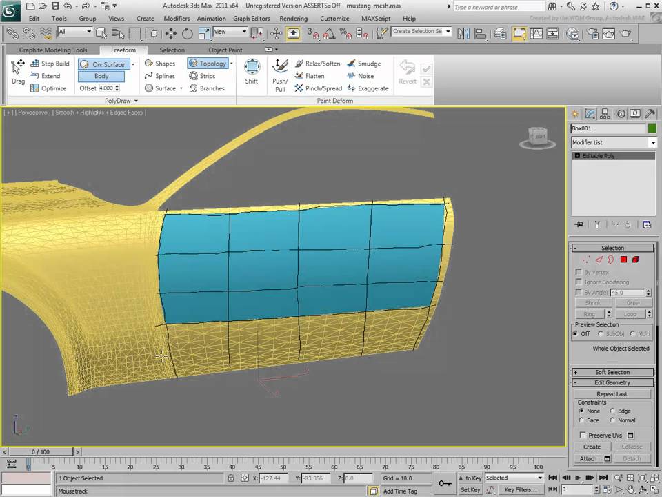 3ds Max Modeling Techniques - Topology Freeform Function