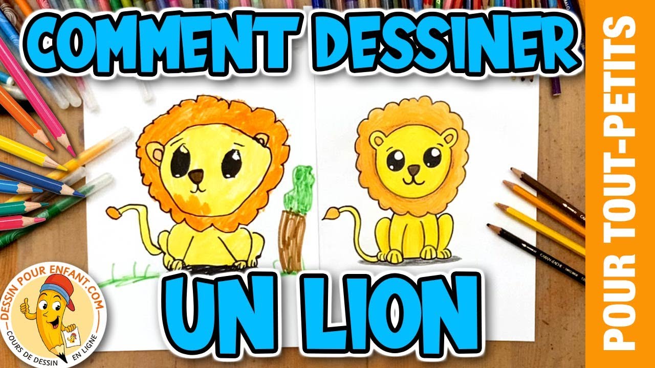 Comment dessiner un LION pour petit | Dessin Pour Enfant
