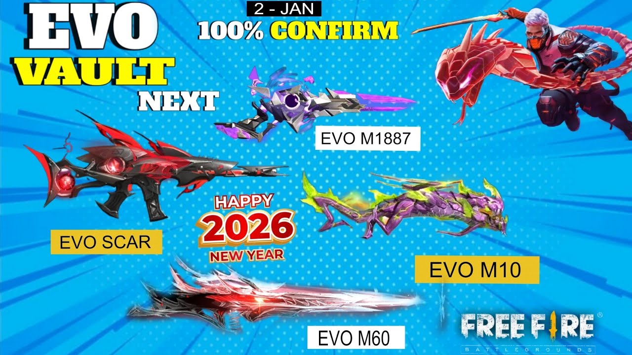 Free Fire New EVO VAULT 🤯| Free fire New Evo Vault | New Evo Gun | FF Next Evo Gun Skin | new event