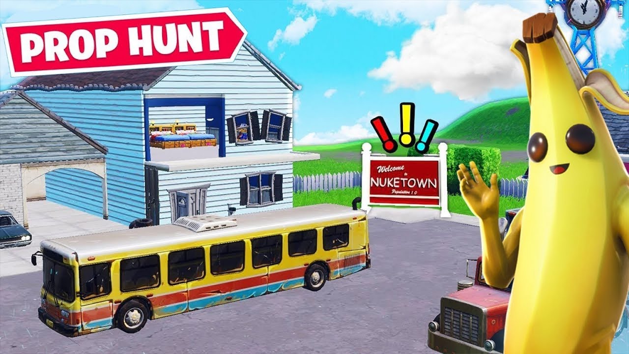 NASCONDINO IN NUKETOWN! - Prop Hunt Fortnite iNoob