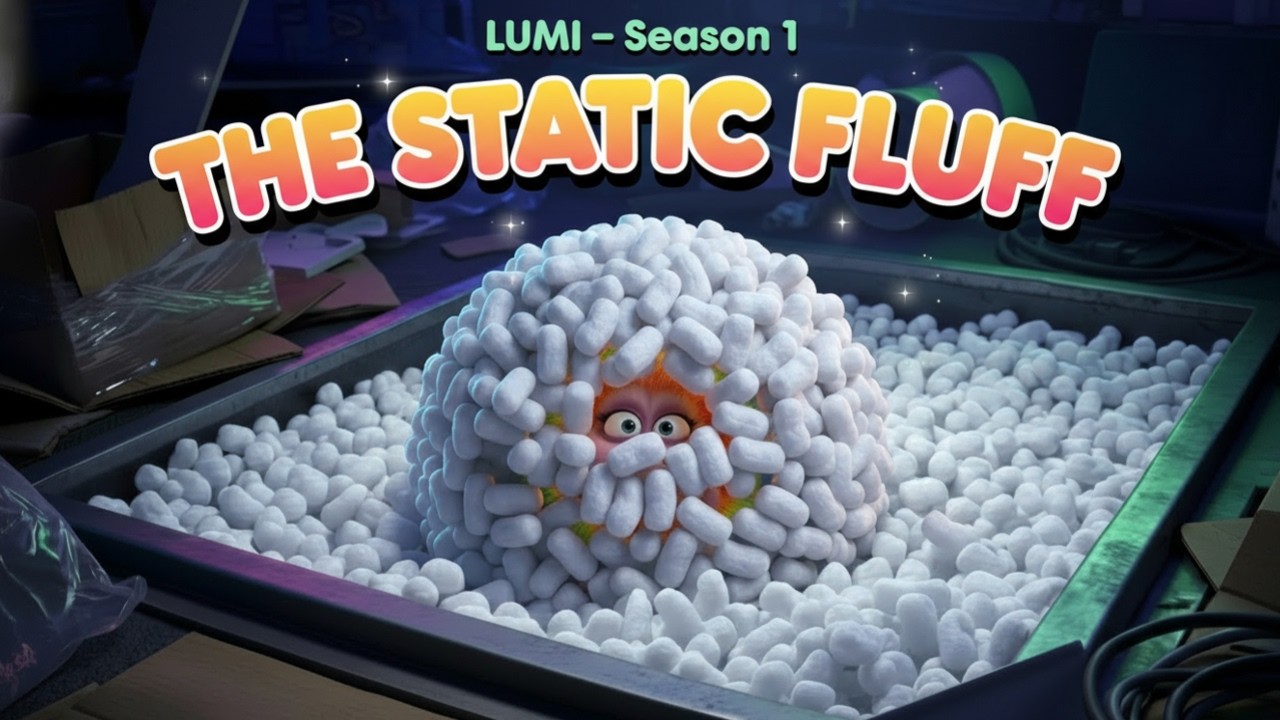 Статичный пушистый шарик: как пушистик превратился в радужную батарейку!