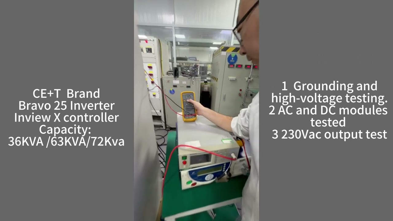 Gounding test for the 36KVA inverter system