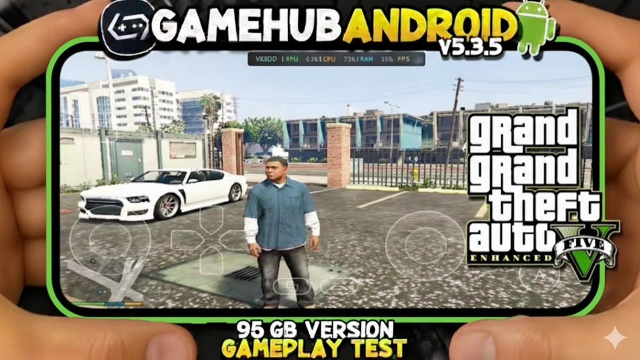GTA V Enhanced (DX12) наконец-то доступна для Android | Лучшие настройки Gamehub v5.3.5 (эмулятор...
