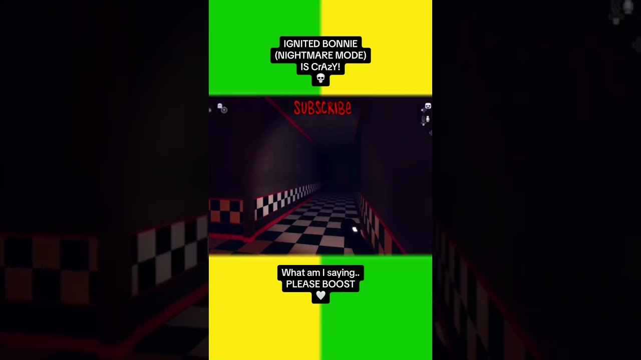 NIGHTMARE MODE IS CrAzY!￼💀(Ignited Bonnie/Rec Room) #IgnitedBonnie #fnaf #recroom #gaming