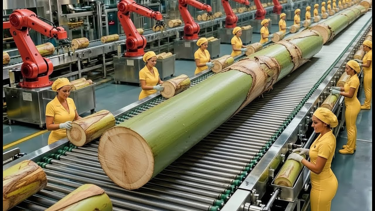 Inside the Giant Factory: From Raw Banana Stems to Pure Moderen Fabrics | Complete Processing