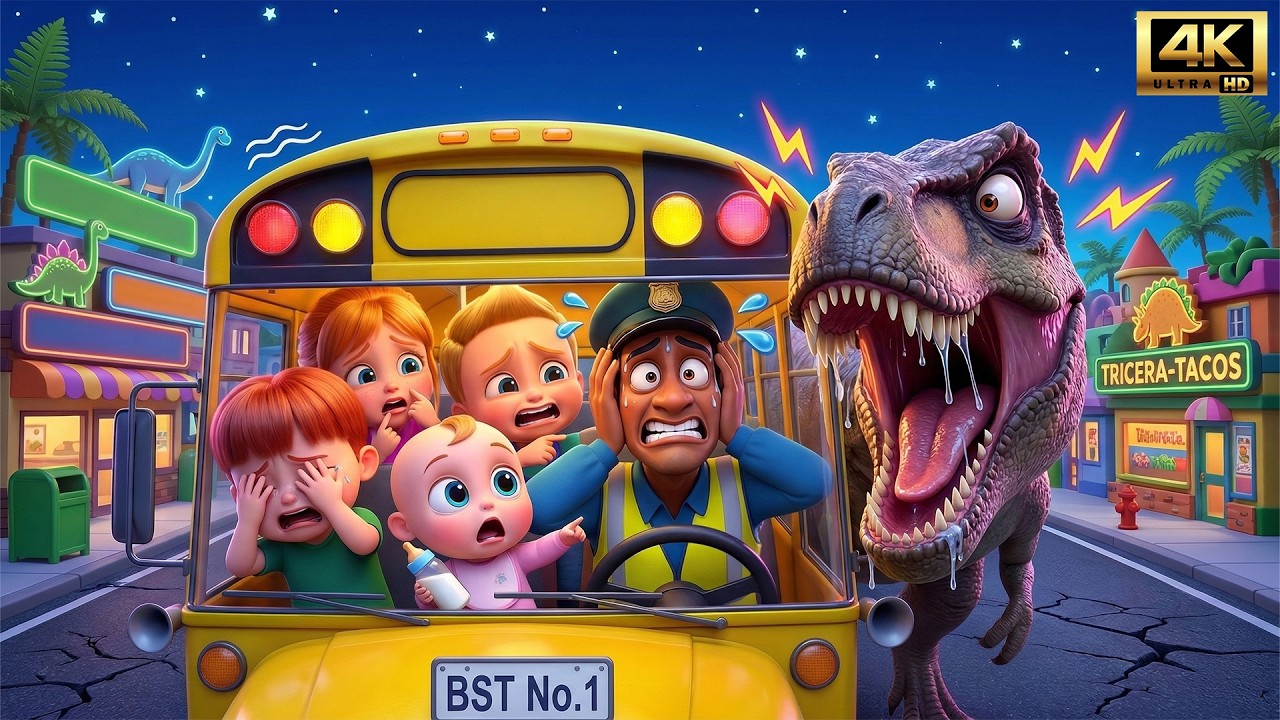 Wielka przygoda: pościg autobusem za dinozaurem! 🦖 Dzielne dzieciaki zatrzymują wielkiego dinozau...