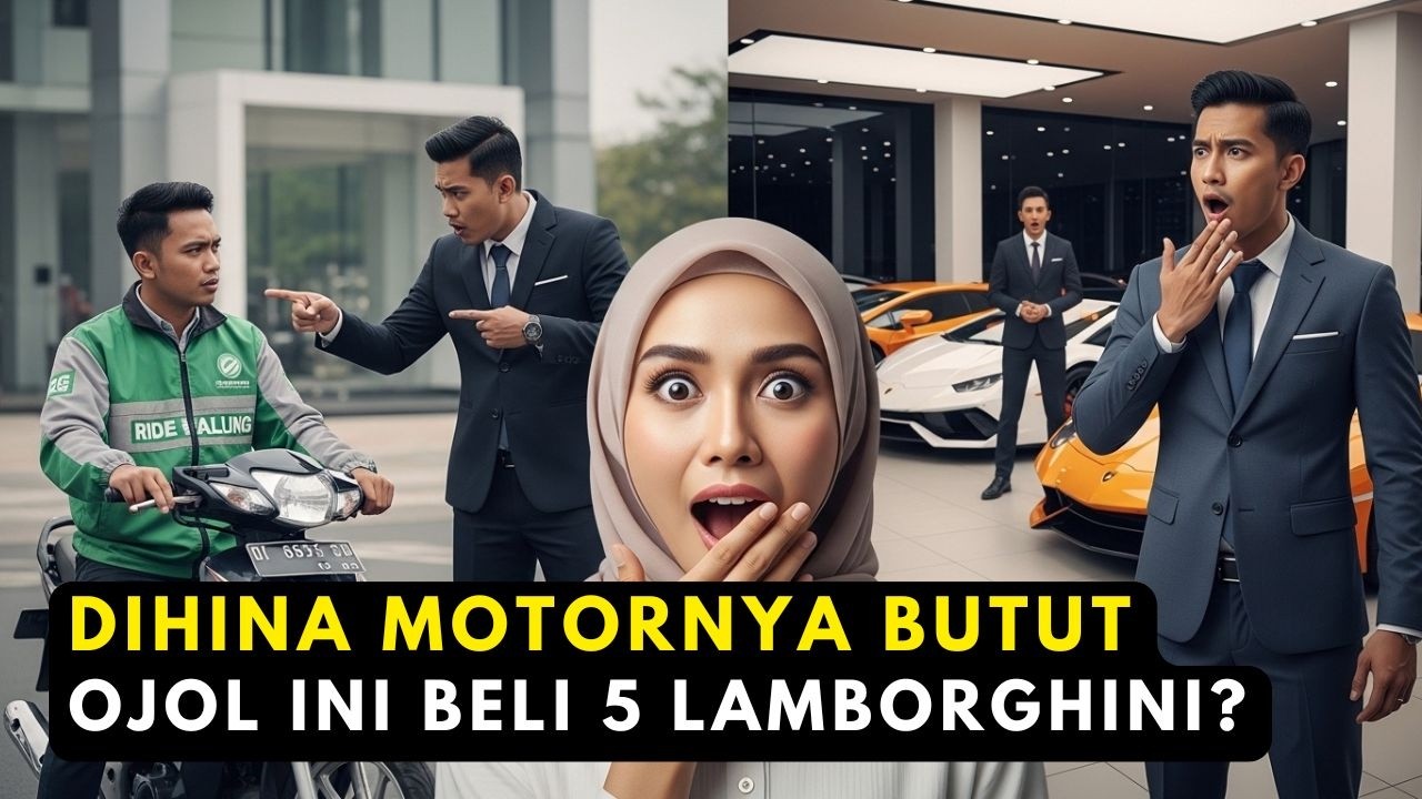 DIHINA MISKIN BAWA MOTOR BUTUT! Ojol Ini Buka Tas Borong 3 Lamborghini Tunai! Sales Pucat!