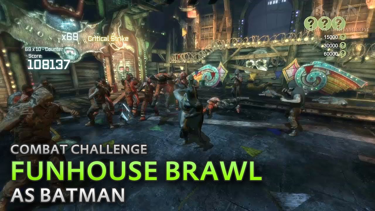 Batman: Arkham City - Funhouse Brawl [as Batman] - Combat Challenge