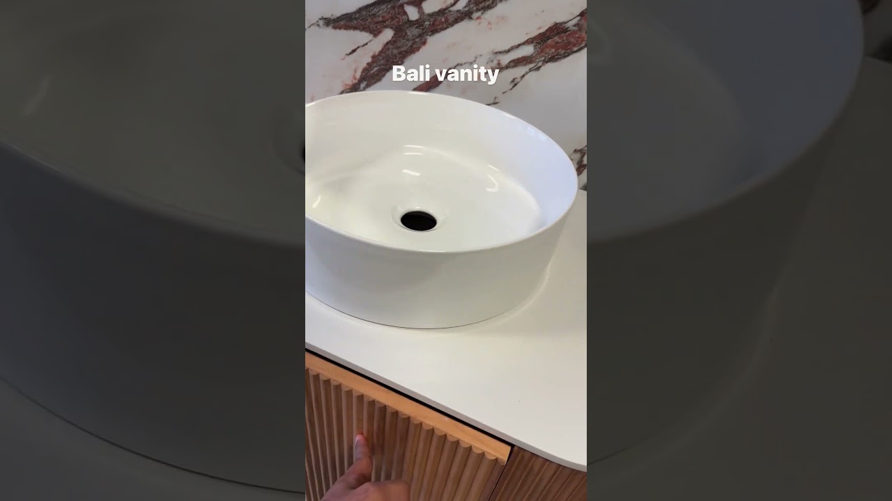 Bali Solid Wood Fluted Vanity | Vanity Units - Royale Stones
