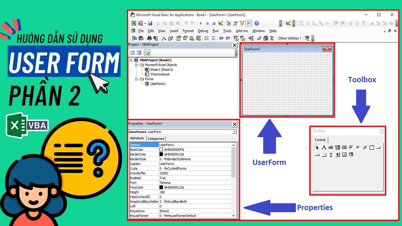 Hướng dẫn tạo UserForm trong VBA Excel - Phần 2 | Tin Học Đông Phương