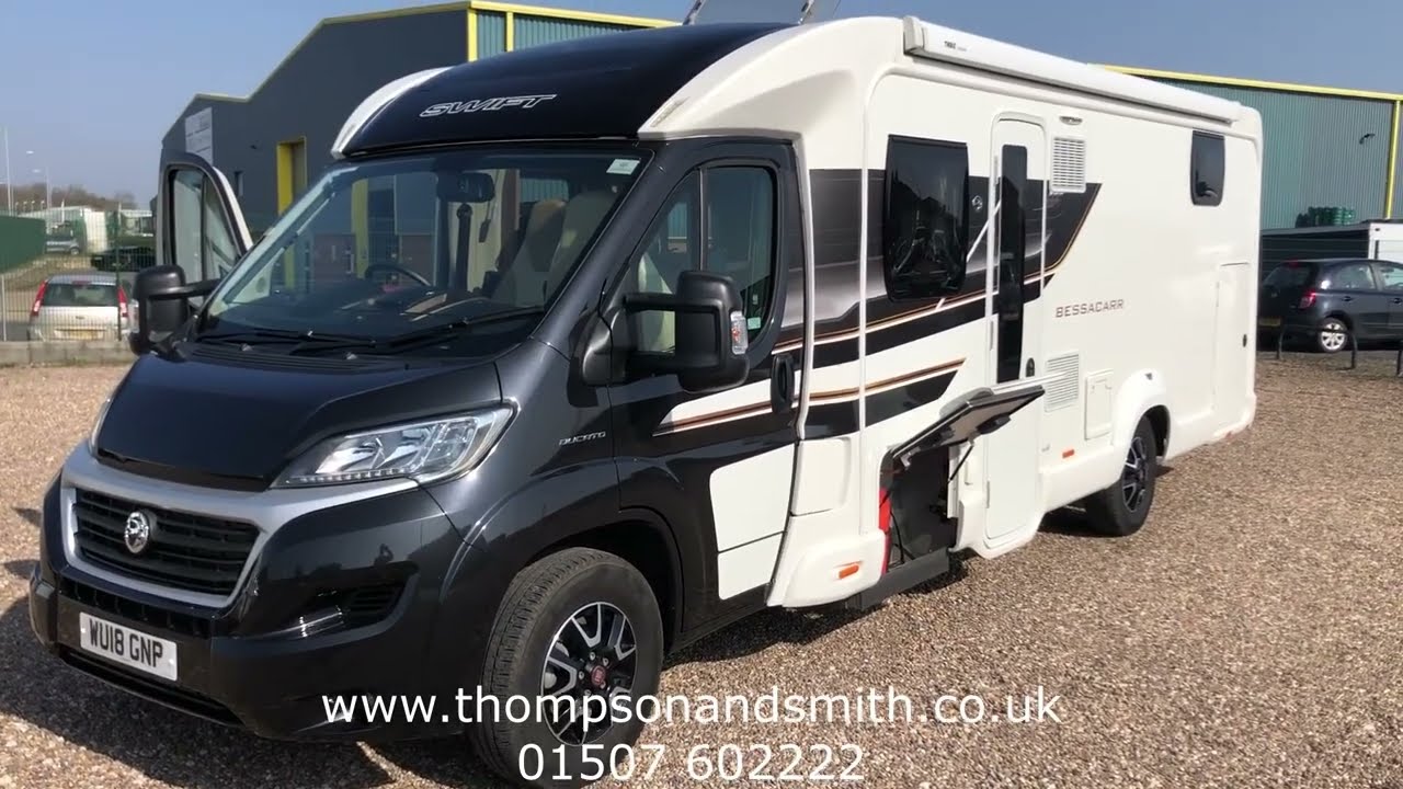 2018 Swift Bessacarr 597 Lounge with the rare automatic transmission.