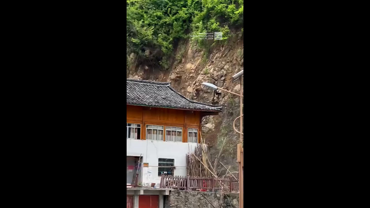 Massive Landslide Sends Woman Running In Terror