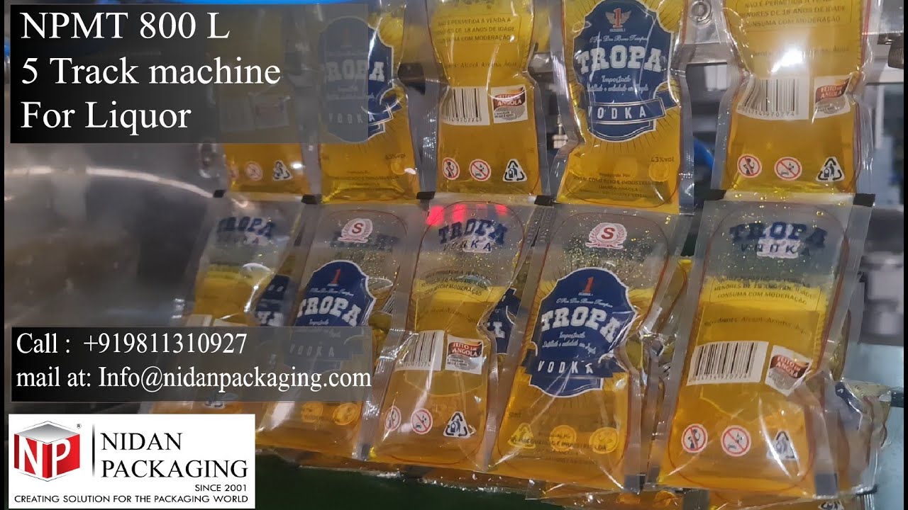 Nidan 5 Track Machine for Liquor || Multi Track Packaging Machine || Nidan Packaging Machine