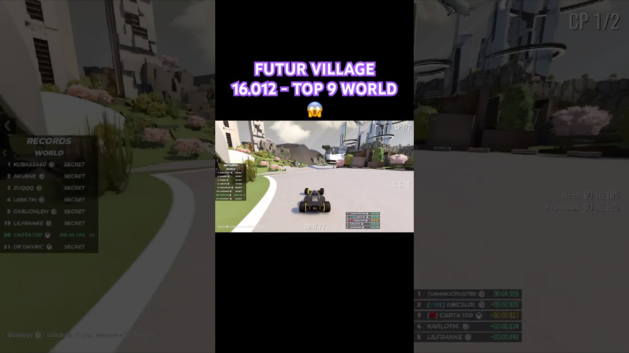 TOP 9 WORLD 😱 FUTUR VILLAGE (Shortcut) &ndash; 16.012 | Trackmania Weekly Shorts Week 41