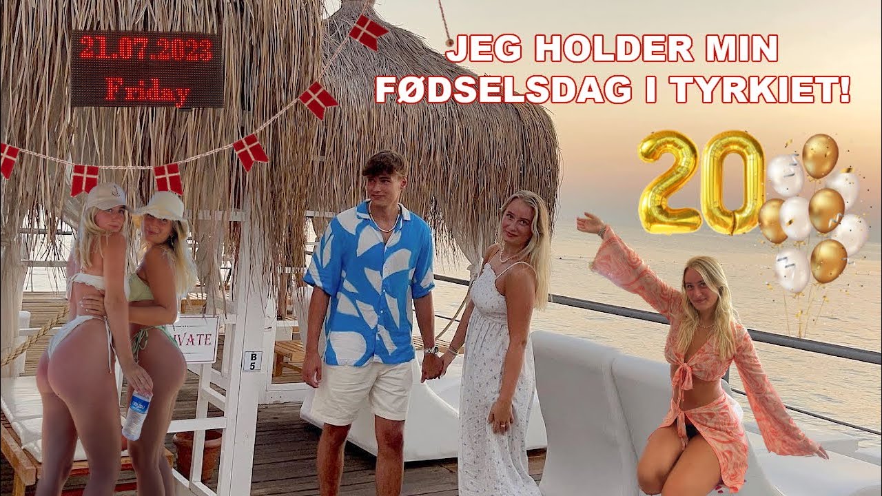 JEG FYLDER 20 ÅR I TYRKIET! Surprice, Gaver, Alanya, Lagkage, Vandrutsjebaner