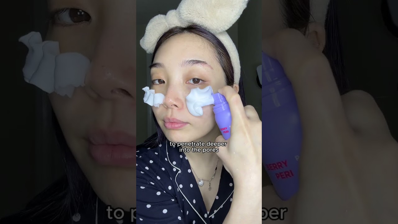 current newest kbeauty cleanser for dry skin I NEOGEN BERRYPERI PORE CLEANSING MOUSSE 🍓🫐 #shorts