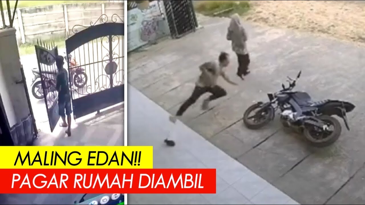MALING DI INDONESIA SUNGGUH DILUAR NASAR!! PAGAR RUMAH PUN DIEMBAT