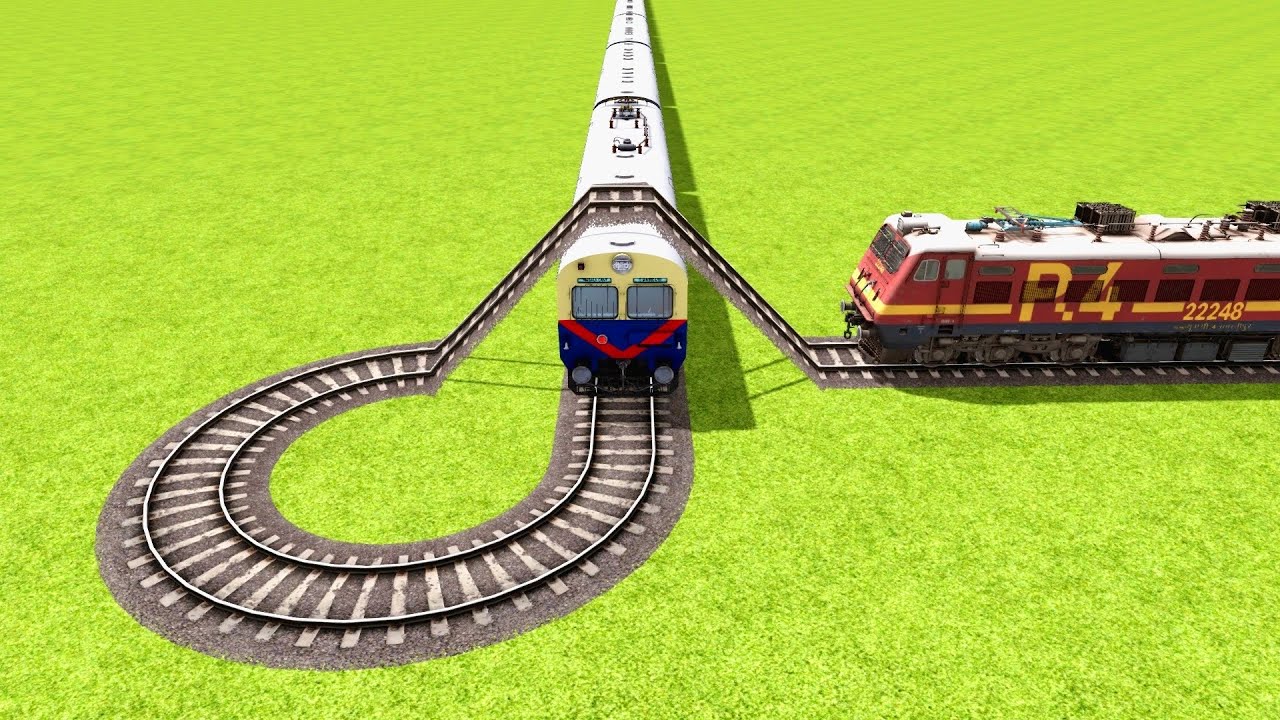 TWO TRAINS BYPASS ON THE ZIGZAG AND CRAZY ROUND CIRCLE RAILROAD ▶️ Train Simulator | CrazyRails
