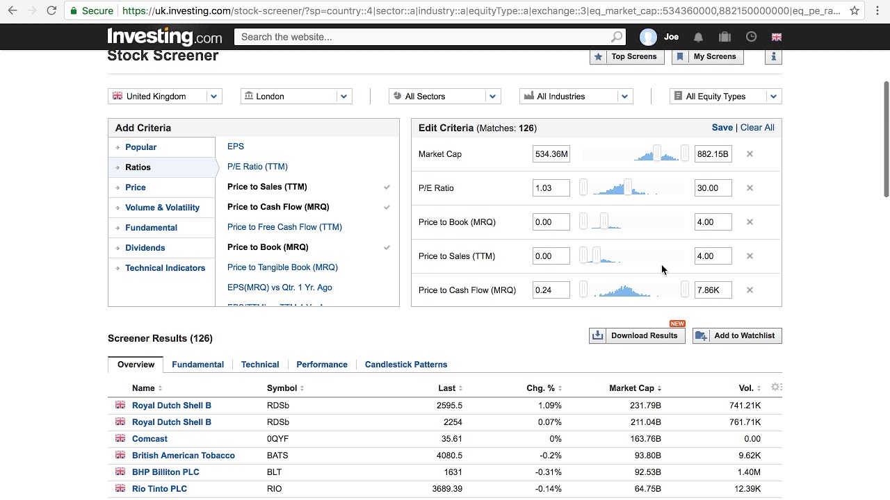 Start Investing Guide to Stock Screening using  