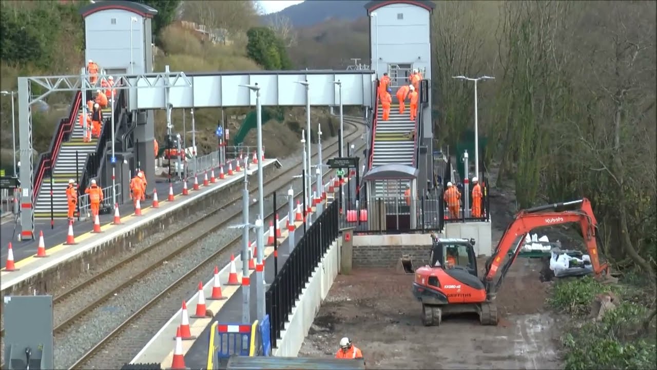 Rails in Wales. Feb. 2024. Infrastructure update at Treherbert and Dinas Stations