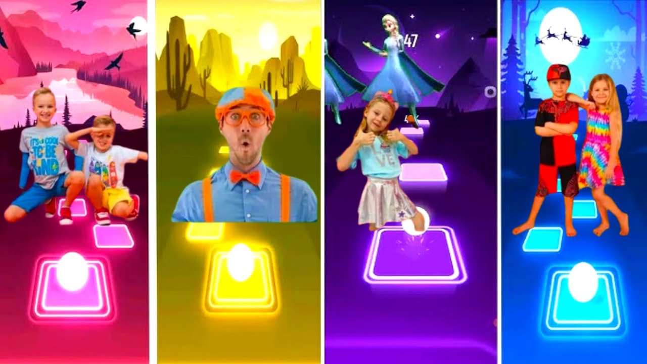 VLAD AND NIKI vs BTS MAN vs TILES HOP GAMING EDM RUSH